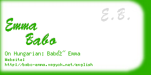 emma babo business card